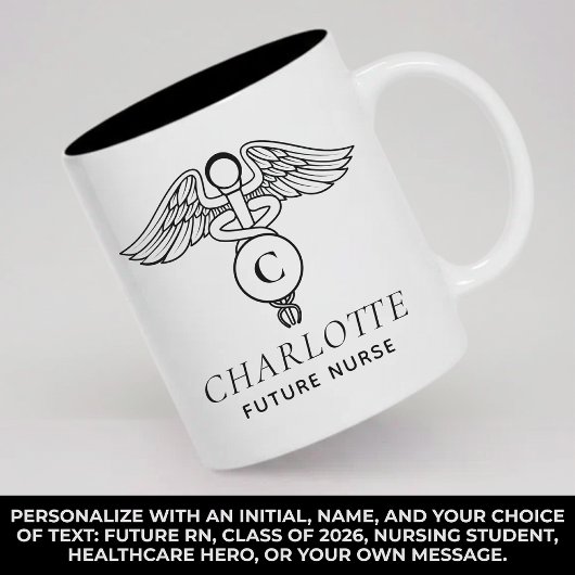 Personalized RN Mug Monogram Nursing Student Gift
