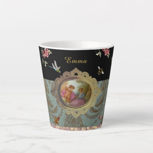 Personalized Rococo Latte Mug (Devant)