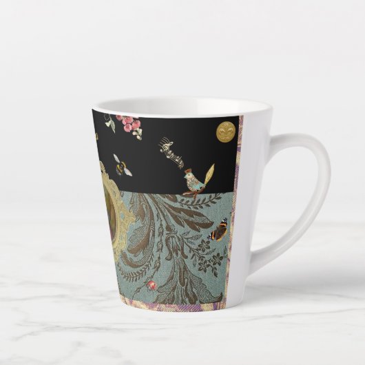 Personalized Rococo Latte Mug Latte Mok (Rechts)