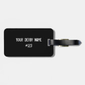 Personalized Roller Derby Girl Bagagelabel (Achterkant horizontaal)