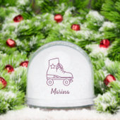 Personalized Roller Skate Snow Globe Gift for Girl (Noël)