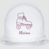 Personalized Roller Skate Snow Globe Gift for Girl (Arrière)