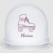 Personalized Roller Skate Snow Globe Gift for Girl Sneeuwbol (Voorkant)