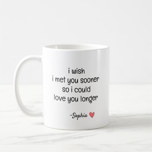 Personalized Romantic Love Quote Koffiemok (Links)