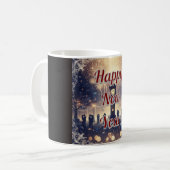 Personalized romantic New Year’s Celebration Mug  Koffiemok (Voorkant links)