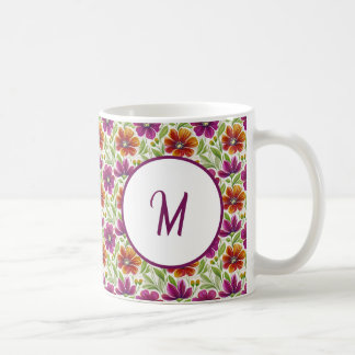 Personalized Romantic Spring Girly Flowers Koffiemok
