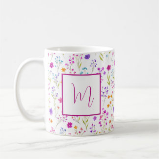 Personalized Romantic Spring Girly Flowers Koffiemok