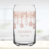 Personalized Rose Gold Glitter Cooking Tools