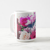 Personalized Rose Mosaic Coffee/ Tea Mug (Devant gauche)
