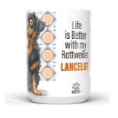 Personalized Rottweiler Custom Dog Mug 15oz