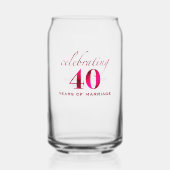Personalized Ruby 40th Anniversary Keepsake Gift Blikvorm Glas (Voorkant)