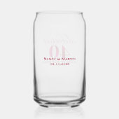 Personalized Ruby 40th Anniversary Keepsake Gift Blikvorm Glas (Achterkant)