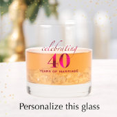 Personalized Ruby 40th Anniversary Keepsake Gift Whisky Glas