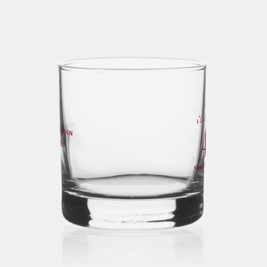 Personalized Ruby 40th Anniversary Keepsake Gift Whisky Glas (Rechts)
