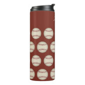 Personalized Rust Baseball Thermal Tumbler Gift Thermosbeker (Gedraaid links)