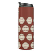 Personalized Rust Baseball Thermal Tumbler Gift Thermosbeker (Geroteerd rechts)