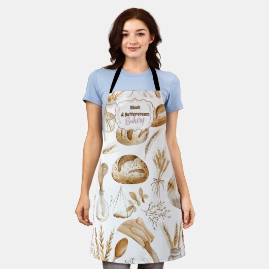 Personalized Rustic Baking Business Schort (Gedragen)