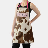 Personalized Rustic Brown Cowhide Print Schort (Insitu)