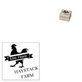 Personalized Rustic Hen Name Egg Love Rubberstempel (Gestempeld)