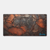 Personalized Rusty Cast Iron Image Desk Mat (Voorkant)
