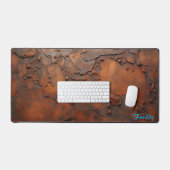 Personalized Rusty Cast Iron Image Desk Mat (Keyboard & Muis)