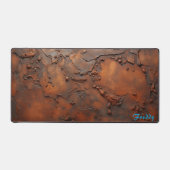 Personalized Rusty Cast Iron Image Desk Mat (Voorkant)