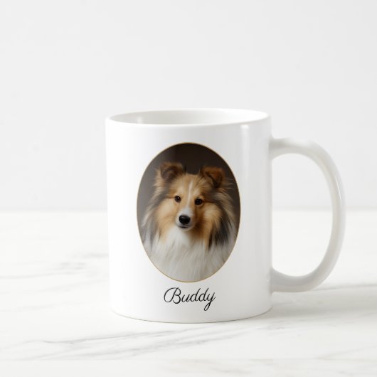 Personalized Sable Sheltie by My Side Koffiemok (Rechts)