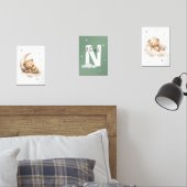 Personalized Sage Green Bear Nursery Decor (Chambre à coucher)