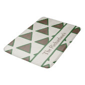 Personalized Sage Green Taupe Triangle Modern Chic Badmat (Gekanteld)