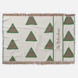 Personalized Sage Green Taupe Triangle Modern Chic Deken