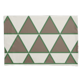 Personalized Sage Green Taupe Triangle Modern Chic Kussensloop