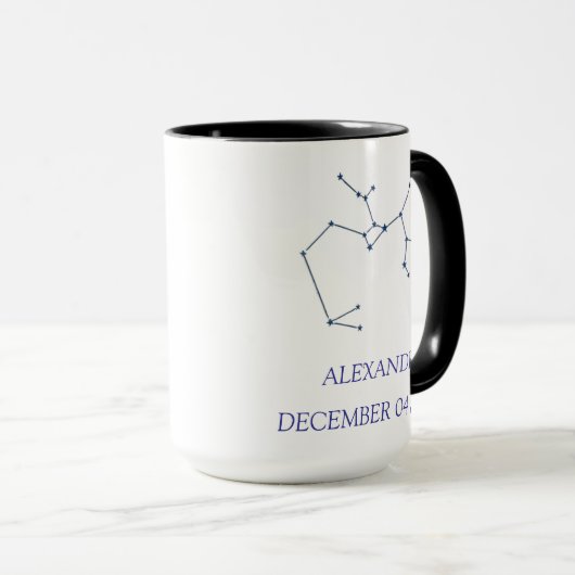 Personalized Sagittarius Constellation Mug - Custo (Devant droit)