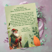 Personalized Santa Claus North Pole Reindeer Green Feestdagenkaart