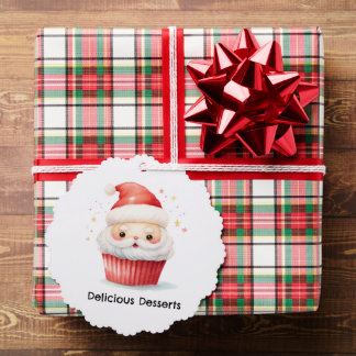 Personalized Santa Cupcake Christmas Business Card Ornament Kaart