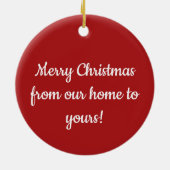 Personalized Santa Fox Ceramic Christmas Ornament  (Achterkant)