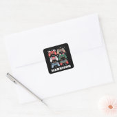 Personalized Santa Gaming Controller Gamer Xmas Vierkante Sticker (Envelop)