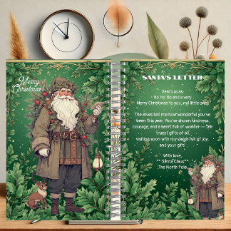 Personalized Santa Letter North Pole Greenery Xmas Notitieboek