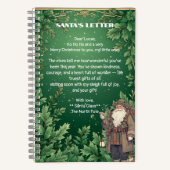 Personalized Santa Letter North Pole Greenery Xmas Notitieboek (Voorkant)