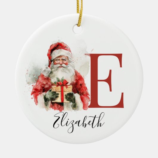 Personalized Santa Ornament – Custom Name Christma (Voorkant)