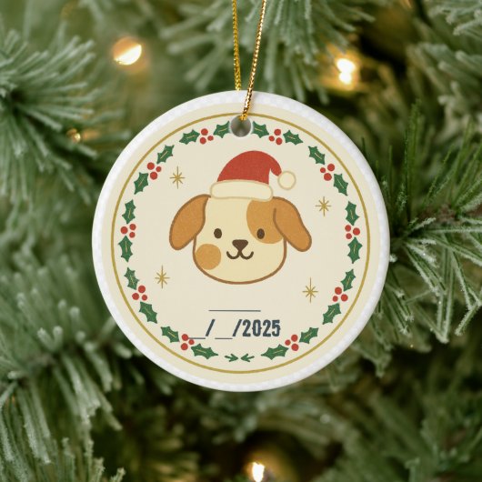 Personalized Santa Paws Pet Ornament | Custom Name (Boom)