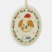 Personalized Santa Paws Pet Ornament | Custom Name (Rechts)