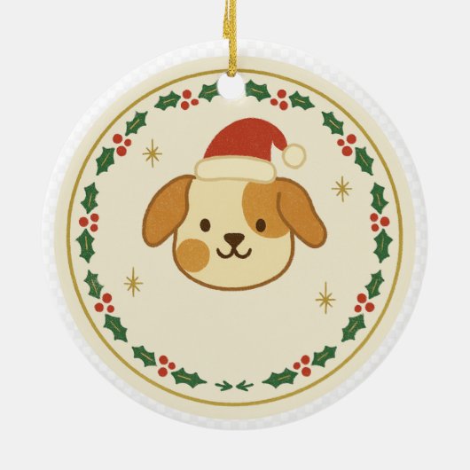 Personalized Santa Paws Pet Ornament | Custom Name (Achterkant)