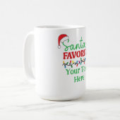 Personalized “Santa’s Favorite”  Koffiemok (Voorkant links)