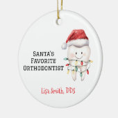 Personalized Santa's Favorite Orthodontist Keramisch Ornament (Links)