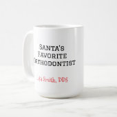 Personalized Santa's Favorite Orthodontist Mug (Devant gauche)