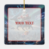 Personalized Santa's High-Tech Delivery Drone Keramisch Ornament (Achterkant)
