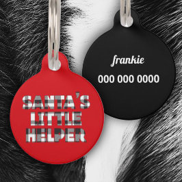 Personalized santa's little helper ID Tag Huisdierpenning