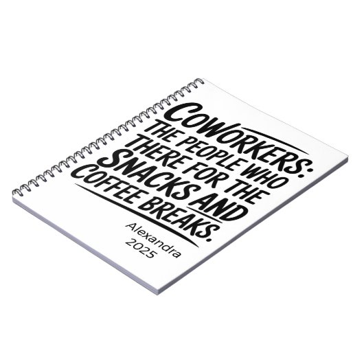 Personalized Sassy Workplace Humor Notitieboek (Linkerzijde)