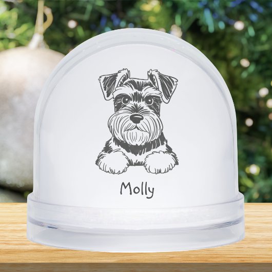 Personalized Schnauzer Dog Christmas Sneeuwbol