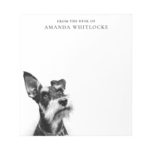 Personalized Schnauzer Notitieblok (Voorkant)